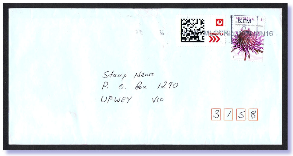 Tracked mail ESSENTIAL in Australia. Microprinting on Canada stamps